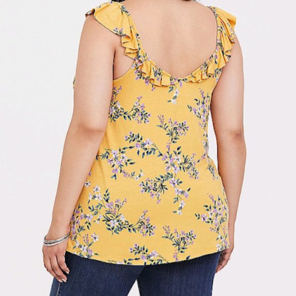 Torrid 4X NWT Ruffle Floral Tank Top Adorable! - Picture 1 of 4